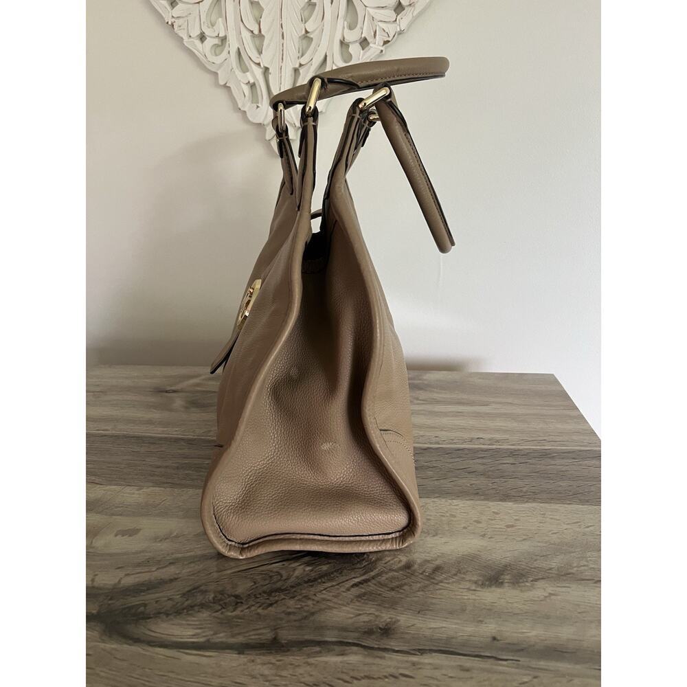 Michael Michael Kors Large Hudson Hobo Shoulder Bag Brown Leather Tote - Picture 4 of 15